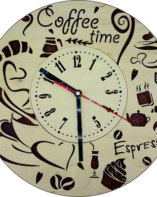 Ceas de perete Morning Coffee 30 x 30 x 2.5 cm