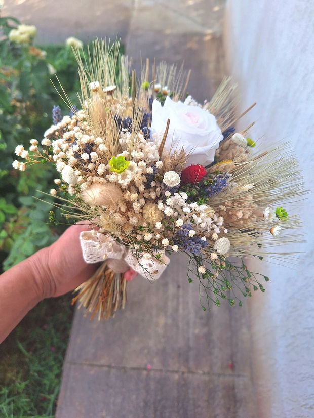 Buchet mireasa rustic