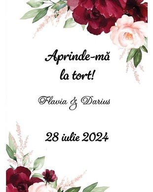 Eticheta artificii tort/ Artificii tort cu eticheta personalizata