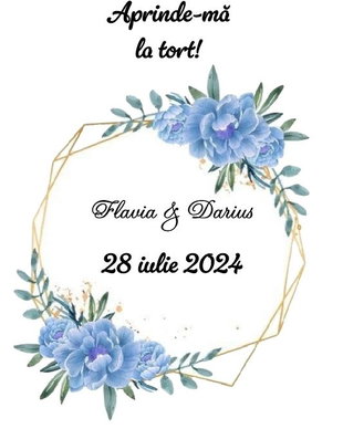 Eticheta artificii tort/ Artificii tort cu eticheta personalizata
