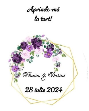 Eticheta artificii tort/ Artificii tort cu eticheta personalizata