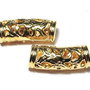 Distantier tubular, auriu, 19x6 mm