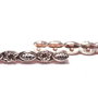 Distantier metalic, rose gold, 7 siruri, 23x3 mm