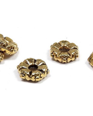 Distantier metalic, auriu antichizat, 5x1.5 mm