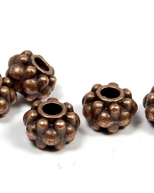 Distantier metalic, cupru, 6.5x4.5 mm