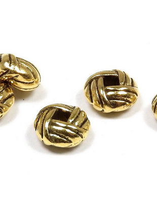 Distantier metalic, auriu antichizat, 6x3 mm