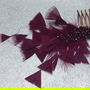 Accesoriu par cu pene bordo