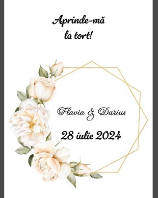 Eticheta artificii tort/ Artificii tort cu eticheta personalizata