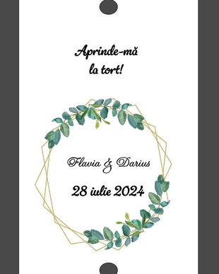 Eticheta artificii tort/ Artificii tort cu eticheta personalizata