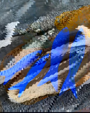 Cercei 2 in 1, cu tija, bobite din argint 925 si pestisor din cupru emailat