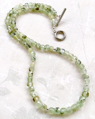 Colier CHOKER prehnit