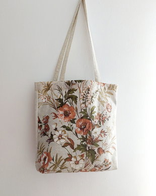 Sacoșă tote bag shopper cu volum model flori