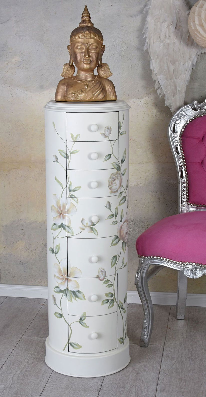 Comoda Shabby Chic din lemn pictat