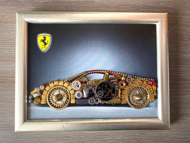 Masina sport model Ferrari Cod M 622・Cadou pentru pasionații de Ferrari・Mașină model Ferrari・Decoratiune Ferrari