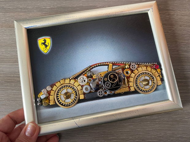 Masina sport model Ferrari Cod M 622・Cadou pentru pasionații de Ferrari・Mașină model Ferrari・Decoratiune Ferrari