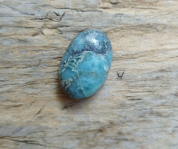 Cabochon larimar, 21x15x6.5 mm