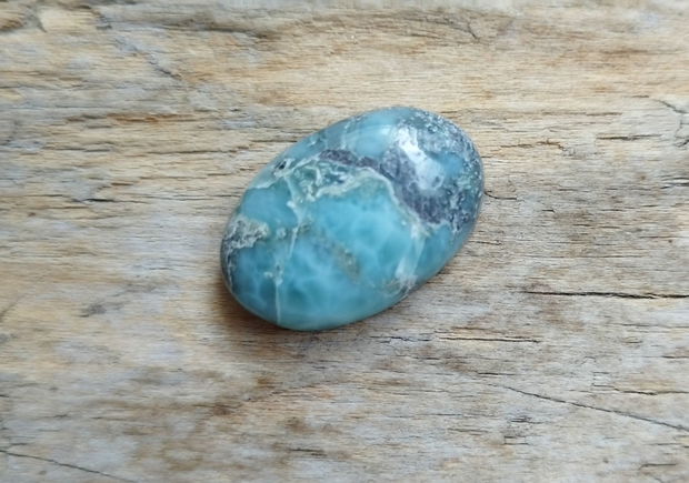 Cabochon larimar, 21x15x6.5 mm