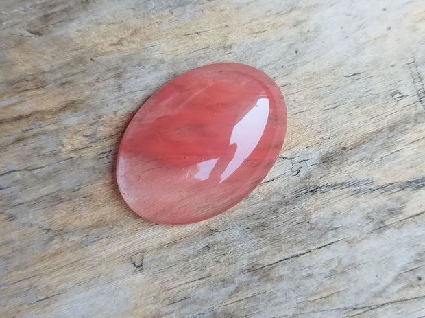 Cabochon cuart cherry, 30x22mm