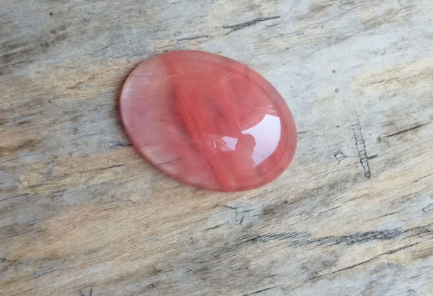 Cabochon cuart cherry, 30x22mm