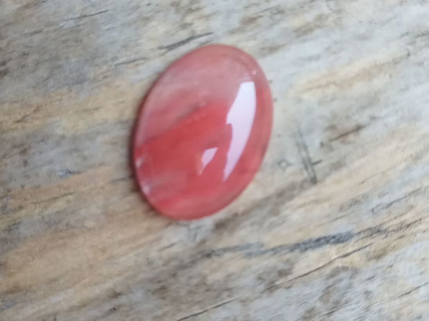 Cabochon cuart cherry, 30x22mm