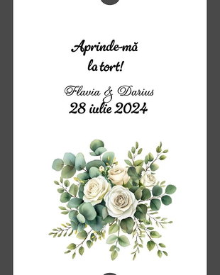 Eticheta artificii tort/ Artificii tort cu eticheta personalizata