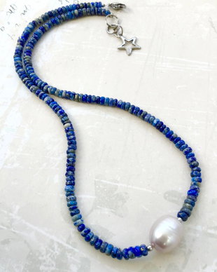 Colier CHOKER lapis lazuli natural