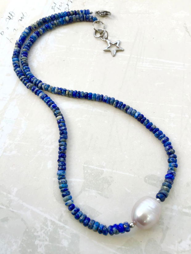 Colier CHOKER lapis lazuli natural