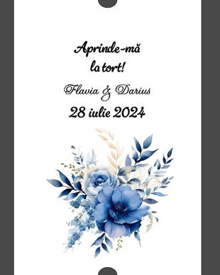 Eticheta artificii tort/ Artificii tort cu eticheta personalizata