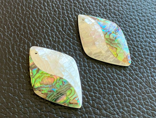 Pandant sidef Mother of Pearl/Abalone 30x20 mm - 1 buc