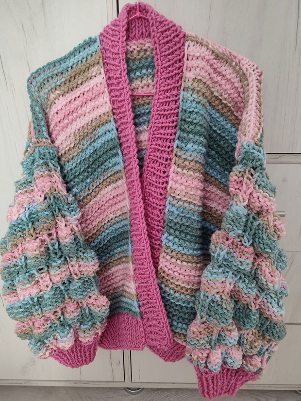 Cardigan cu roz