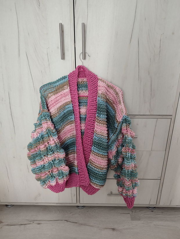 Cardigan cu roz