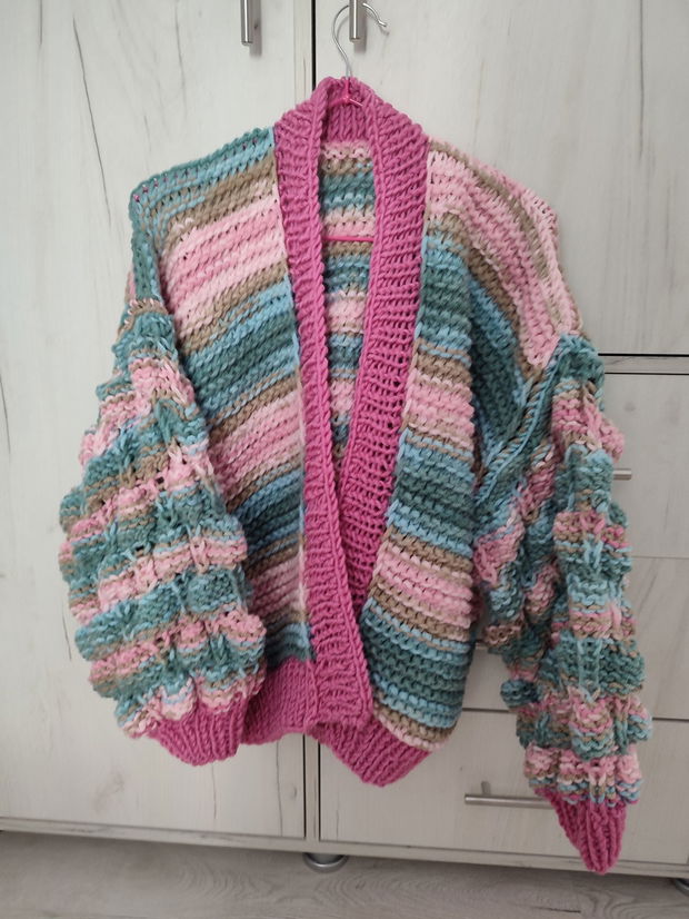 Cardigan cu roz