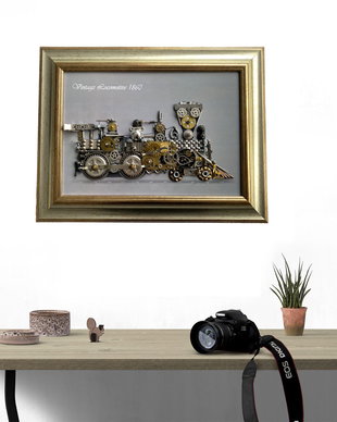Locomotiva de epoca 1860 Cod M 633・Cadouri personalizate・Cadouri unicat・Inovație sub brad