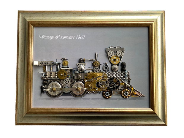 Locomotiva de epoca 1860 Cod M 633・Cadouri personalizate・Cadouri unicat・Inovație sub brad