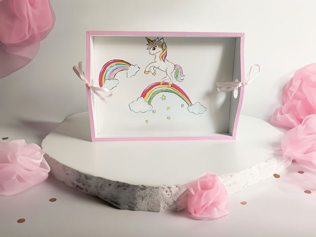 Set MOȚ/TURTĂ PERSONALIZAT pictat/ Tematică Unicorn