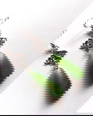 cercei agate verde crud 46287