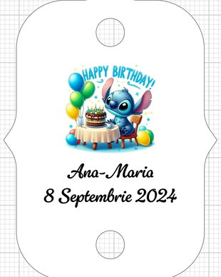 Eticheta artificii tort botez/Onomastica/ Artificii tort cu eticheta personalizata