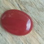 Cabochon jad rosu, 40x30 mm