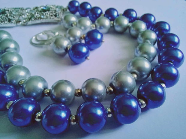 Perle - Blue & Silver