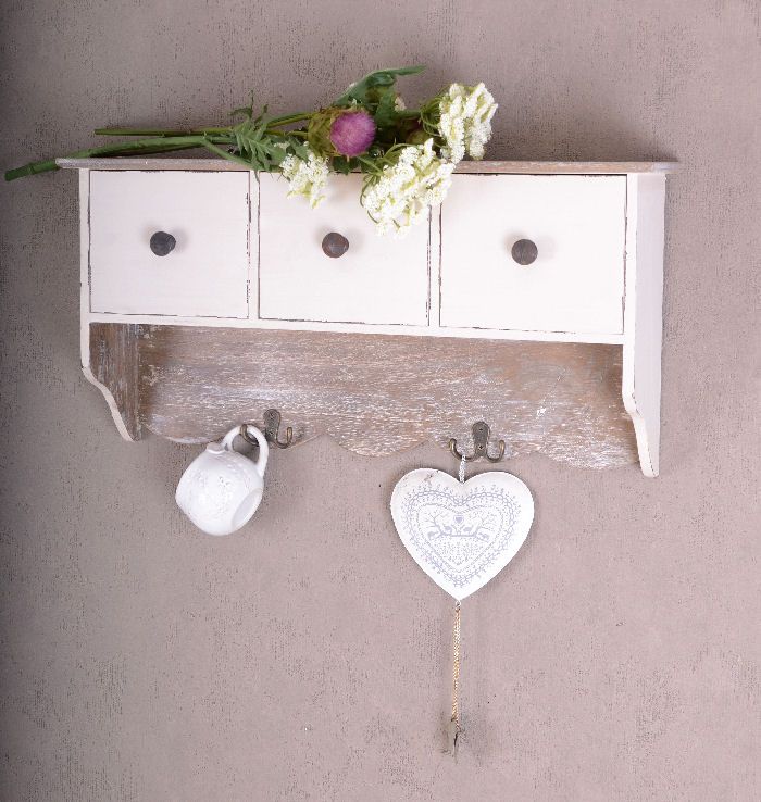 Dulapior Shabby chic cu trei sertare