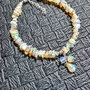 Bratara argint opal de foc etiopian brut brioleta charm boho chic trendy cadou - Transport gratuit