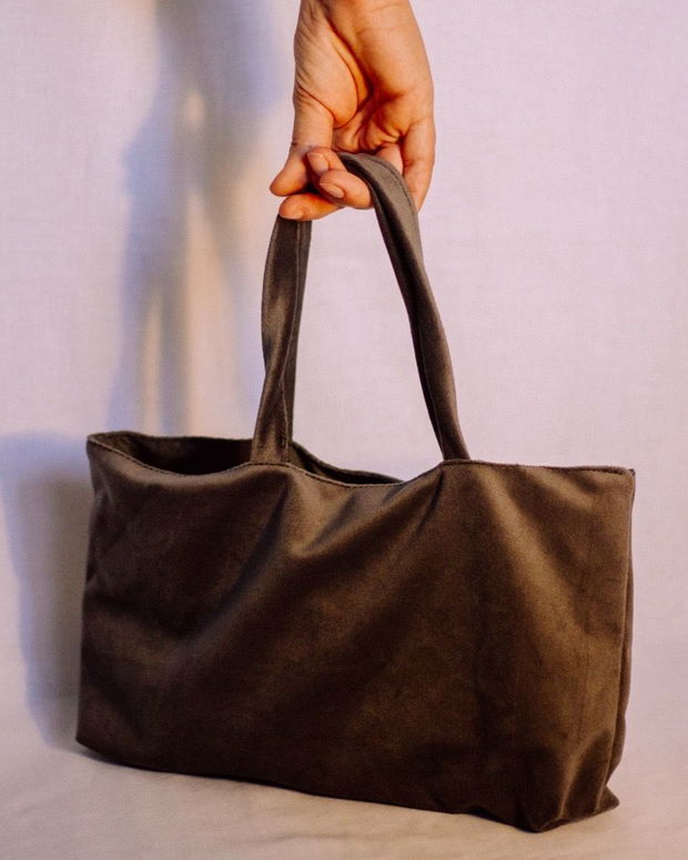 Velvet tote bag