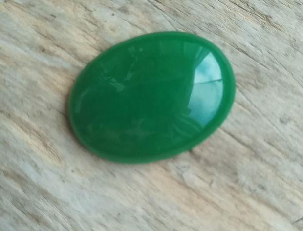 Cabochon jad verde, 40x30 mm