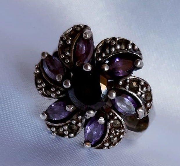 Ametist & Marcasite ~ Vintage