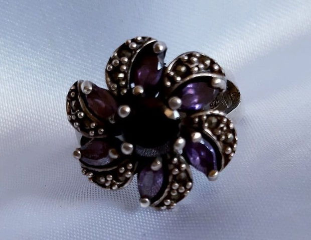 Ametist & Marcasite ~ Vintage