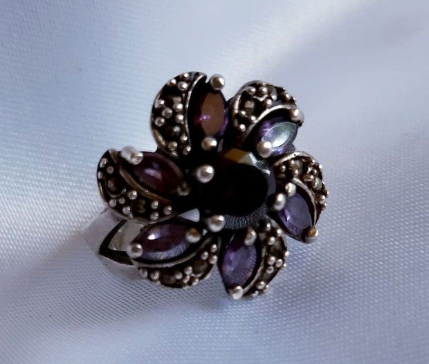 Ametist & Marcasite ~ Vintage