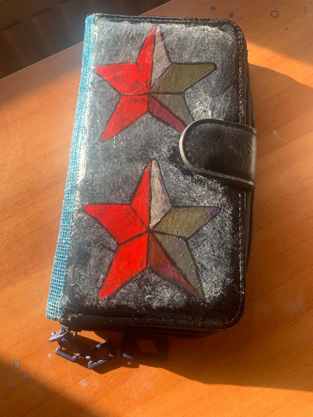 Vintage-trash handmade wallet