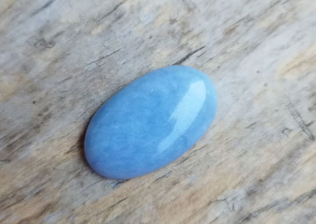 Cabochon angelite, 30x20x5 mm