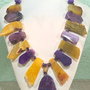 COLIER~HAPPINESS ~agate,ametist,inox