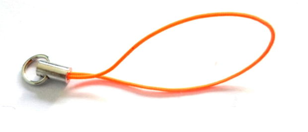 Breloc snur nylon portocaliu neon